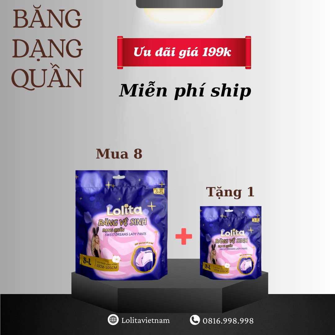 Ảnh sản phẩm Lolita Băng vệ sinh dạng quần - sản phẩm băng quần thế hệ mới.